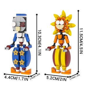 MOC1457 MOC <span class=keywords><strong>FNAF</strong></span> Soleil et Lune Ours de Minuit Anime Figurines d'Action Blocs de Construction Figurines Ensembles Briques Jouets 5 Nuits chez Freddy - Product Image 3