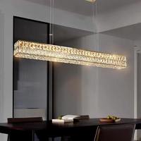 Lampe suspendue en cristal italienne élégante et minimaliste, luminaire décoratif pour tables de restaurants de luxe et bars commerciaux
