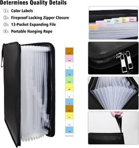 Porte-documents extensible format légal, organiseur de documents importants, sac à documents ignifuge avec revêtement en silicone non irritant - Product Image 4