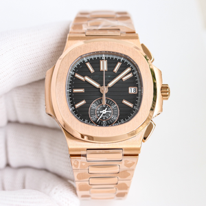 Montre automatique mécanique Pateks Philippe pour homme avec bracelet en cuir, boîtier en acier inoxydable, cadran en cristal saphir - Mode de luxe - Product Image 2