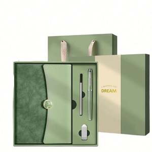 Promotional Business Custom Corporate Gift <b>Set</b> <b>Notebook</b> Diary Giveaways Logo Advertising Silk Screen Printed Paper Gift - Product Image 1