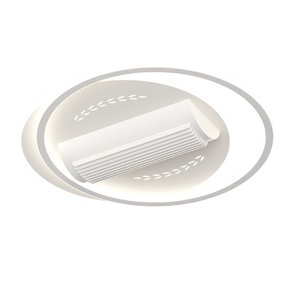 พัดลมเพดานแอลอีดีแบบมินิมอล, พัดลมติดเพดานเหล็กอะคริลิคพัดลมติดเพดานแบบไร้ใบพัดพัดลมแกว่งได้พัดลมเพดานแบบฟูลสเปกตรัมพร้อมไฟสปอตไลท์ - Product Image 1