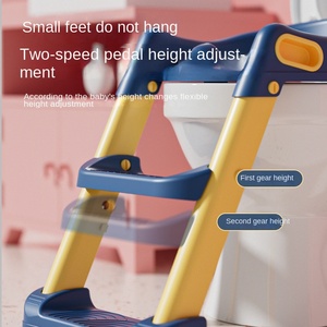 <strong>Childrens</strong> Potty Training Step <strong>Stool</strong> for Boys and Girls Plastic Featuring Toilet-Assist Pad Steps Footrest Seat Ring - Product Image 4