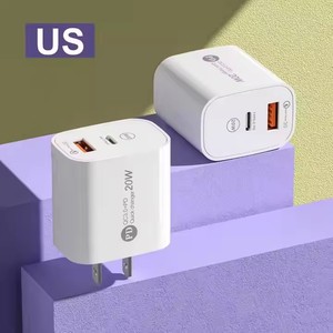 Un <span class=keywords><strong>bloc</strong></span> de charge rapide pour <span class=keywords><strong>iPhone</strong></span> <span class=keywords><strong>bloc</strong></span> de chargeur mural USB C 20W, double port de type CWall chargeur USB enfichable 20W PD & QC3.0 USB - Product Image 4
