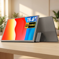 Moniteur portable LED ultra-fin 15,6 pouces 1080P TN, écran d'extension pour ordinateur portable de jeu 60Hz USB-C avec haut-parleur intégré