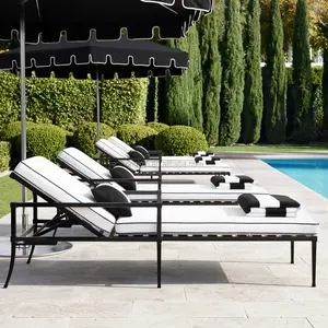 Más populares de patio perfecta proporción al aire libre de alta calidad marco de aluminio cama piscina muebles