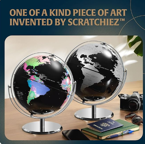 Sfera di globi terrestri con mappa di viaggio del globo Desktop gratta fuori dal mondo con supporto per la casa e l'arredamento dell'ufficio - Product Image 6