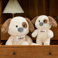 Peluche chien mignon, chiot étonné avec os, coussin en peluche chien Kawaii pour filles, cadeau, vente en gros