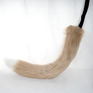 Wholesale Custom Real Fox Tail 35-65cm Fluffy Foxtail Animal Fur Tail For Decoration Accessories Natural Fox Fur Tail