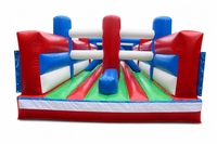 Pista de Obstáculos Inflable Comercial, de PVC Resistente, para Adultos y Niños, Juego de Carreras, Diversión para Eventos al Aire Libre y Carnavales