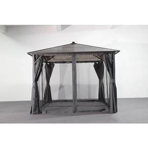 MIA étanche tous temps fête famille extérieur Patio parasol Durable arrière-cour Hardtop fer <span class=keywords><strong>3x3</strong></span> Gazebo <span class=keywords><strong>moustiquaire</strong></span> - Product Image 4