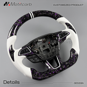 Volante de Fibra de Carbono Forjado Personalizado en Morado para Ford Focus MK3 RS ST ST-Line 2015-2018, Mejora del Interior del Automóvil - Product Image 3