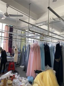 <span class=keywords><strong>Robe</strong></span> de mariée élégante de style sirène en mikado <span class=keywords><strong>bleu</strong></span> ciel clair pour soirée adulte, épaules <span class=keywords><strong>d</strong></span>énudées - Product Image 3