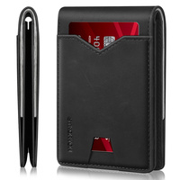 Porte-cartes mince de haute qualité en microfibre vintage pour hommes – Vente en gros