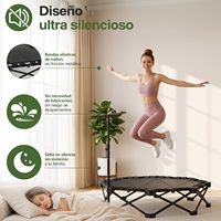 Trampolín Octagonal de Hierro Negro Plegable de Alta Resistencia con Capacidad para 150 kg, Equipo de Fitness Resistente y Duradero, Disponible en España