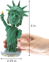 Figurine Bobblehead Statue de la Liberté - Souvenir de New York, poupée en résine à tête oscillante pour la décoration de bureau, de la maison et du bureau
