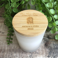 Bocaux à bougies de massage en bambou et bois, hermétiques, transparents, pour décoration intérieure, avec logo personnalisé, 540 ml, givrés, 10/18 oz, 10 onces, mini et grands
