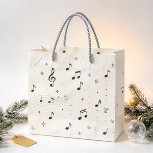 Cadeautas met aangepast logo, reliëf- en folie-druk, matte coating, handtas met gedraaid handvat - Product Image 5