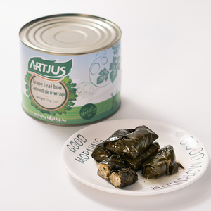 Hot Sale Factory Direct Premium Brined Grape Leaves Stuffed with Rice Ready to Eat 2000g Packed in Metal Can Bulk Supply