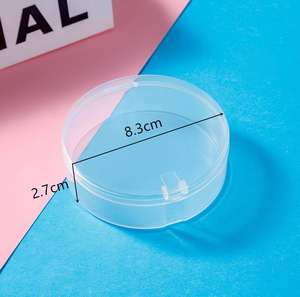 מותאם אישית קטן שקוף עגול אחסון אריזה מתנה תכשיטים במקרה פלסטיק איפור אבקת עלים המארגן - Product Image 2