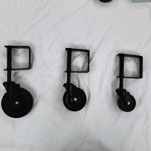 Roulettes à ressort pour portail, roue en acier à roulement à billes de 4 pouces, accessoire industriel pour entrée, sans frein, type à trou de boulon - Product Image 4