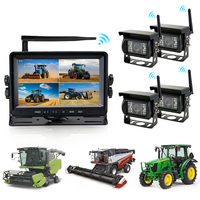 Sistema de Cámara de Respaldo Inalámbrica Digital VD, 4 Canales, AHD1080P, Monitor Cuádruple, para Camiones Mineros, Camiones de Volteo, Semirremolques, Autocaravanas, IP69K, Impermeable