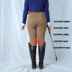 Leggings de Cintura Alta con Silicona, Pantalones de Equitación con Asiento Completo de Silicona, Bolsillos Laterales, Ropa de Equitación que Absorbe la Humedad - Product Image 2