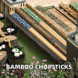 Ensembles de baguettes personnalisées en bambou de qualité supérieure, baguettes réutilisables imprimées sur mesure pour les fêtes par UO INDIA - Product Image 2
