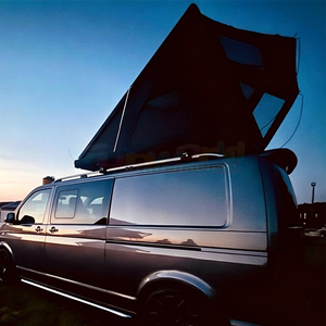 Tente de toit rigide pliable pour 4 personnes, imperméable, luxe, grande, avec fenêtre en polyester, tente de toit avec échelle, SUV 4x4, camping - Product Image 4