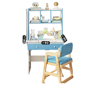 Mesa de Estudio <span class=keywords><strong>Infantil</strong></span>, <span class=keywords><strong>Escritorio</strong></span> Simple <span class=keywords><strong>con</strong></span> Estantería y Almacenamiento, <span class=keywords><strong>Escritorio</strong></span> para Computadora para Dormitorio, Sala de Estudio, Sala de Estar - Product Image 1