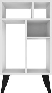 Comfort Warren <strong>Mid</strong> <strong>Century</strong> Modern <strong>Bookshelf</strong>, Shelves with Different Shape and Size, Closed Back Design, Perfect Bookcase - Product Image 3
