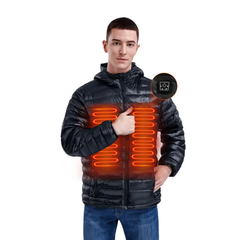 2021 New Fashion Customize Winter Outdoor Sport Warm Coat 5V Usb Heated Jacket For Men