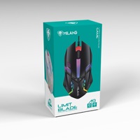Ratón USB con cable de 3 teclas, iluminación colorida RGB para juegos y oficina, para sistemas Microsoft Windows y Apple IOS