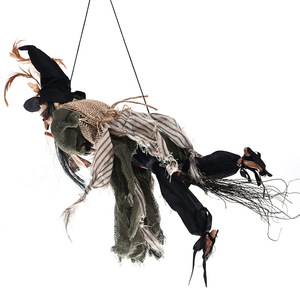 DAMAI Halloween Flying Witch Scary Voice and Touch Control Screaming Witches Voice Controlled Halloween Decoration - Product Image 4