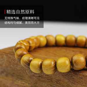 Rosewood Barrel Beads 7x8mm Hand Polished Unisex <b>Bracelet</b> Religious Ceremony Collectible Jewelry - Product Image 3