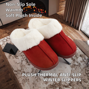 Chaussons d'intérieur personnalisés, épais, confortables, antidérapants, doublure en peluche chaude pour l'hiver, avec des caractéristiques thermiques et un design simple - Product Image 2