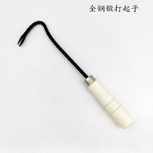 Spatola per <span class=keywords><strong>bonsai</strong></span> nera in acciaio forgiato a mano con manico in legno; Forca per allentare il terreno; Gancio per radici a punta singola; <span class=keywords><strong>Rastrello</strong></span> per diserbo; Raccogli erbacce - Product Image 2