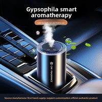 Diffuseur d'aromathérapie pour voiture, logo personnalisé OEM, en alliage, pulvérisation intelligente avec élimination du formaldéhyde, double usage voiture et maison