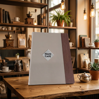 Libro de Menú de Restaurante de Cuero PU Duradero de Alta Calidad, Diseño Premium con Logotipo Personalizado por M&Z IMPORTS, Modelo MZBE53