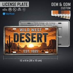Letrero Metálico Personalizado en Relieve 3D de Aluminio, Estilo Vintage del Suroeste, Cactus del Desierto, Rústico, para Garaje o Bar, Arte de Pared, Venta al Por Mayor - Product Image 2
