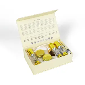 สินค้าใหม่ scatola personalizzata ที่กําหนดเองกระดาษแข็งกล่องแม่เหล็กความงามแก้วเครื่องสําอางค์ Jar ชุดแต่งหน้าผลิตภัณฑ์ดูแลผิวของขวัญกล่องกระดาษ