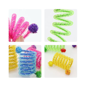Wholesale Eco-Friendly Modern Interactive <b>Toys</b> Pet Supplies Swirling Shape <b>Spring</b> Color Elastic Hose <b>Cat</b> <b>Toy</b> Plastic - Product Image 6