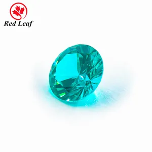 Redleaf Jewelry tourmaline Stones brilliant round cut paraiba color synthetic nano paraiba