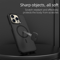 Protection combinée souple et dure deux en un avec anneau magnétique d'aspiration, coque de téléphone antichoc pour iPhone 15 15plus 15pro 15promax