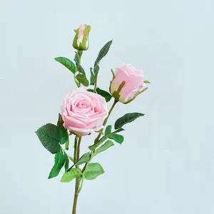 Wholesale Real Touch Silk Rose Artificial Flower Roses Decoration Party Bouquet Wedding Table Decorative Valentine'S Day Gift