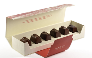 Caja de Embalaje de Chocolate de Lujo Ecológica Personalizada, con Relieve, Laminación Mate, Capacidad para 3/6/8 Piezas, Logotipo Personalizado, Caja de Regalo para <span class=keywords><strong>Sushi</strong></span> - Product Image 2