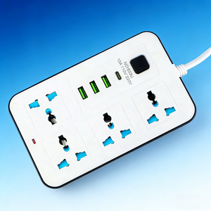 Multipresa a 4 Prese con Cavo di Prolunga da 2 Metri, 3 Porte USB e 1 Porta Type-C - Bestseller - Product Image 1