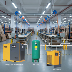 广州爱马斯制造7.5KW 15KW 100KW 150KW 10HP 30HP工业螺杆式空气压缩机 - Product Image 3