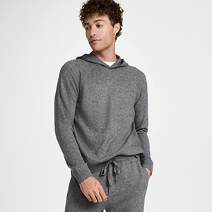 Set da Uomo Personalizzato Premium in Morbido <span class=keywords><strong>Cashmere</strong></span>: Felpa con Cappuccio e Pantaloni, Completo Loungewear in Lana e <span class=keywords><strong>Cashmere</strong></span> - Product Image 1