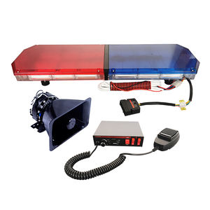 ไฟเตือน LED พร้อมไซเรนและลำโพง 150 วัตต์ กันน้ำ ไฟกระพริบสีแดง/น้ำเงิน หมุนได้ สำหรับรถบรรทุกและรถฉุกเฉิน - Product Image 1